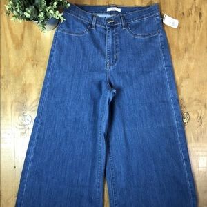 Pink Ice Women's Wide Leg Coluttes Denim Jeans